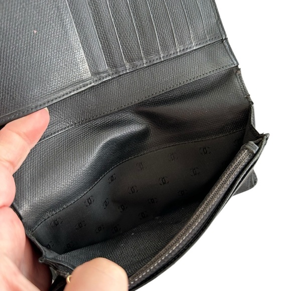 CHANEL Black Wallet with Gold Accent - Picture 10 of 15